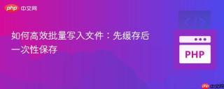 如何高效批量写入文件：先缓存后一次性保存