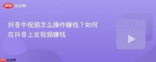 抖音中视频怎么操作赚钱？如何在抖音上发视频赚钱