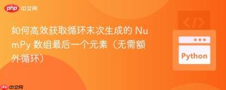 如何高效获取循环末次生成的 NumPy 数组最后一个元素(无需额外循环)