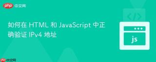 如何在 HTML 和 JavaScript 中正确验证 IPv4 地址