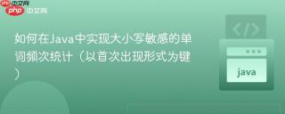 如何在Java中实现大小写敏感的单词频次统计（以首次出现形式为键）