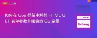 如何在 Goji 框架中解析 HTML GET 表单参数并赋值给 Go 变量