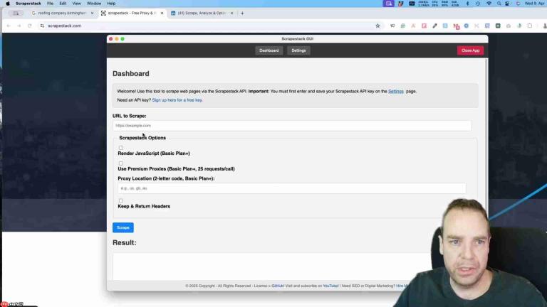 ScrapeStack GUI：AI 驱动的网站分析工具，优化 SEO 和内容