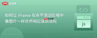 如何让 iframe 在水平滚动区域中像图片一样自然响应鼠标滚轮