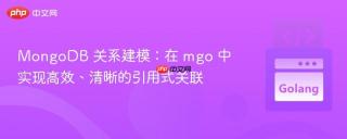 MongoDB 关系建模：在 mgo 中实现高效、清晰的引用式关联