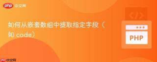 如何从嵌套数组中提取指定字段(如 code)