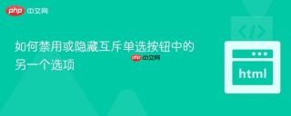如何禁用或隐藏互斥单选按钮中的另一个选项