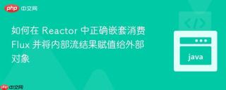 如何在 Reactor 中正确嵌套消费 Flux 并将内部流结果赋值给外部对象
