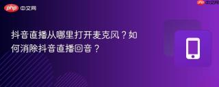 抖音直播从哪里打开麦克风？如何消除抖音直播回音？