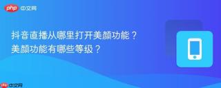 抖音直播从哪里打开美颜功能？美颜功能有哪些等级？