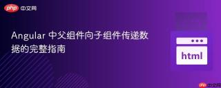 Angular 中父组件向子组件传递数据的完整指南