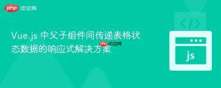 Vue.js 中父子组件间传递表格状态数据的响应式解决方案