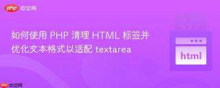 如何使用 PHP 清理 HTML 标签并优化文本格式以适配 textarea