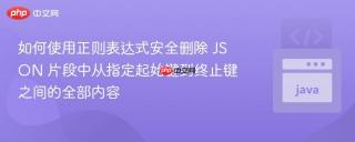 如何使用正则表达式安全删除 JSON 片段中从指定起始键到终止键之间的全部内容