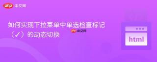 如何实现下拉菜单中单选检查标记（✓）的动态切换