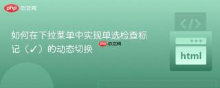 如何在下拉菜单中实现单选检查标记(✓)的动态切换