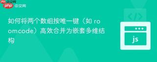 如何将两个数组按唯一键（如 roomcode）高效合并为嵌套多维结构