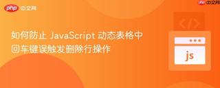 如何防止 JavaScript 动态表格中回车键误触发删除行操作