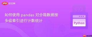 如何使用 pandas 对分箱数据按多级索引进行计数统计