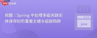 标题:Spring 中处理多级关联实体保存时的重复主键与级联陷阱