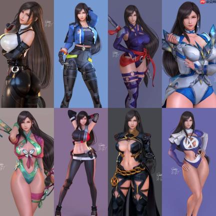《最终幻想7》蒂法新3D美图 性感诱惑让人难把持