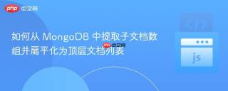 如何从 MongoDB 中提取子文档数组并扁平化为顶层文档列表