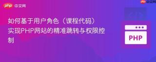 如何基于用户角色（课程代码）实现PHP网站的精准跳转与权限控制