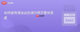 如何使用滑块动态调节网页整体亮度