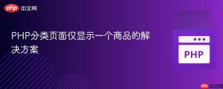 PHP分类页面仅显示一个商品的解决方案