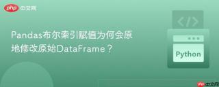 Pandas布尔索引赋值为何会原地修改原始DataFrame?