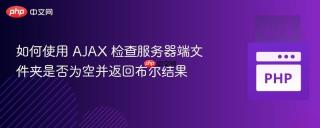 如何使用 AJAX 检查服务器端文件夹是否为空并返回布尔结果