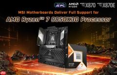 最佳游戏处理器更新：微星主板全面支持AMD锐龙7 9850X3D！