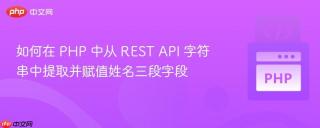 如何在 PHP 中从 REST API 字符串中提取并赋值姓名三段字段