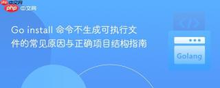 Go install 命令不生成可执行文件的常见原因与正确项目结构指南