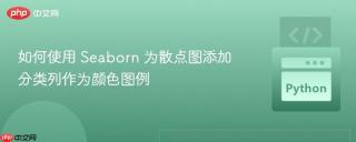 如何使用 Seaborn 为散点图添加分类列作为颜色图例