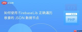 如何使用 FirebaseLib 正确遍历嵌套的 JSON 数据节点