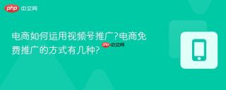 电商如何运用视频号推广?电商免费推广的方式有几种?