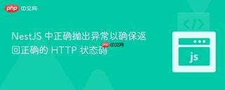 NestJS 中正确抛出异常以确保返回正确的 HTTP 状态码