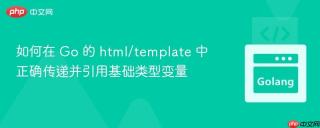 如何在 Go 的 html/template 中正确传递并引用基础类型变量