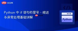 Python 中 if 语句的冒号、缩进与异常处理基础详解