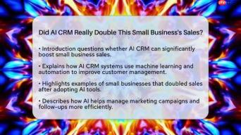 AI CRM：如何助力小企业销售额翻倍增长？