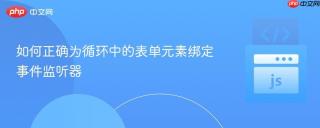 如何正确为循环中的表单元素绑定事件监听器