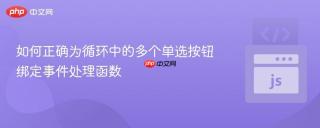 如何正确为循环中的多个单选按钮绑定事件处理函数