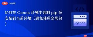 如何在 Conda 环境中强制 pip 仅安装到当前环境（避免使用全局包）