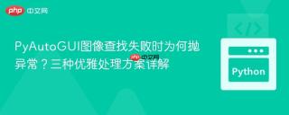 PyAutoGUI图像查找失败时为何抛异常？三种优雅处理方案详解
