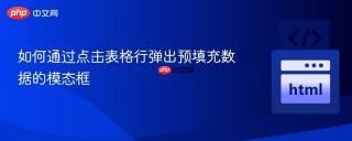 如何通过点击表格行弹出预填充数据的模态框