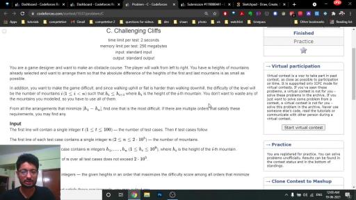 Codeforces Challenging Cliffs问题解析：策略与技巧