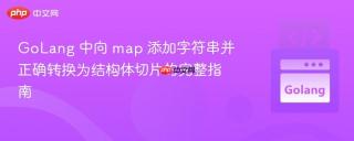 GoLang 中向 map 添加字符串并正确转换为结构体切片的完整指南