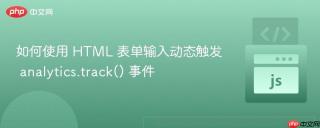 如何使用 HTML 表单输入动态触发 analytics.track() 事件