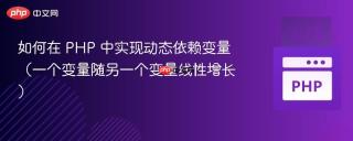 如何在 PHP 中实现动态依赖变量(一个变量随另一个变量线性增长)